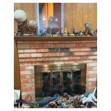 Fireplace Mantel LOADED to the gills with DINOSAURS