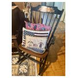 Vintage Black and Maple Rocker