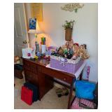 Childs desk and Lots of Barbies
