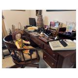 Office Desk, Captains Chair, File Cabinets, Supplies and Equipment
