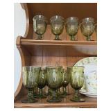 Provincial Moss Green Stemware by Nortake