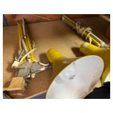 Vintage yellow drafting lamps