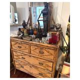 Bamboo chest, metal scuplture, 