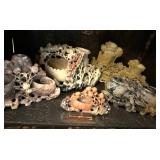 Collection of vintage chinese soap stones