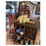 Bamboo cabinet, Hall pottery made for Montgomery Ward,