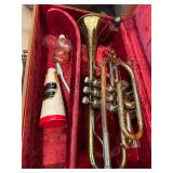 Vintage brass coronet with case