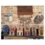 Mexican Folk Art Ceramic Church Sculpture