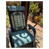 Set of 4 Patio Chairs and stained glass