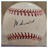 Autograhed baseball by Muhammad Ali. Only one thing that he collected with Ali