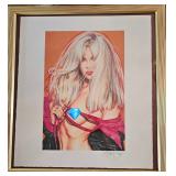 Many signed & framed pinup art by artist OLIVIA De Berardinis.