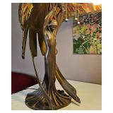Art Nouveau "Flying Lady" table lamp by designer Peter Behrens.
