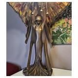 Art Nouveau "Flying Lady" table lamp by designer Peter Behrens.