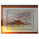 Original watercolor by acclaimed Japanese-American listed artist HENRY FUKUHARA.