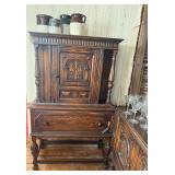 Antique Jacobean Oak Hutch