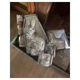 Vintage metal chocolate molds