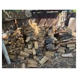Cords of oak firewood wood