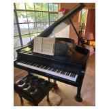 Steinway & Sons Model M grand piano, serial number 477419,  1981.