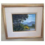 original California plein-air landscape by Julia Munger Seelos, titled A Turn in the Road 4, measuri