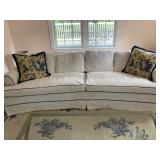 90"l x 28"h x 36"deep slipcovered couch w/ 2 chairs $600