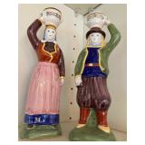 Quimper signed Bretan couple candle holders $100