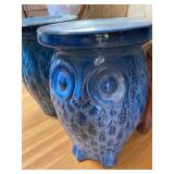 2 owl garden seats