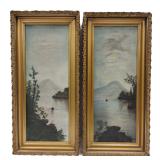 19TH CENTURY HUDSON RIVER SCHOOL STYLE PAINTINGS 