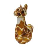  KAREN WILLENBRINK JOHNSEN ORANGE KITTY BLOWN GLASS DECANTER 