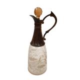 PINK GLASS DECANTER