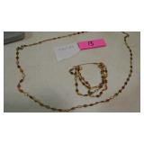 18k gold necklace & bracelet