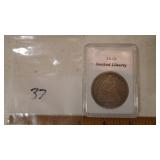 1845 Seated silver dollar