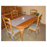 Dininig table with 6 chairs and 2 leafs $300