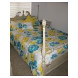Full size bed with comforter and pillows (great bed for a young girl and accesories available) $200