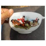 J A J Pyrex TALLY HO milk glass Mixing Bowl