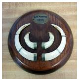 Las Arripas 1985 Wild Boar Tusk Wood Wall Mount