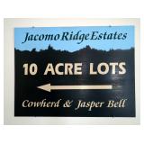 Painted Wood Sign, Approx 24" x 32"