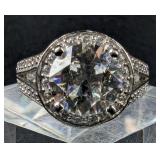 Sterling Silver And Cubic Zirconia Gemstone Ring, 925 Silver