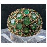 Sterling Silver Peridot Gemstone Ring, Size 7, And Sterling Silver Green Gemstone Ring