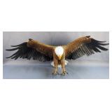  Bald Eagle Wall Hanging Sculpture Figurine, Approx 11" x 28" 10"