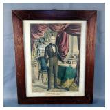 Colored Lithograph Of Henry Clay Of Kentucky, In Wood Frame, 16.5" x 14"