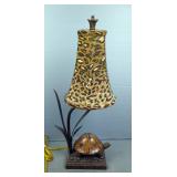 Turtle Lamp With Shade, 23.5" Tall
