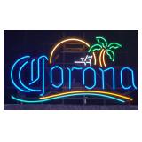 Corona Neon Sign, Approx 25" x 38", Powers On