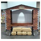 Buffalo Trace Distillery Retail Store Display Unit Including Straw Bales, 83" x 92" x 27" 