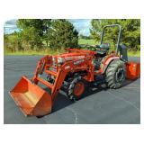 Kubota B2400 4WD Tractor w/ Loader & Snowblower – Low Hours