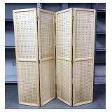  Pegboard Hinged Room Divider Display Stand