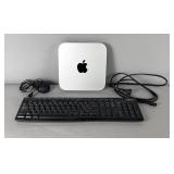 Apple Mac Mini, Model A2686, Factory Reset, Mac Mini Power Cord, Logitech Keyboard, And Wired Mouse,