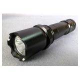 Tactical LED Flashlight, Includes Pressure Switch, Compass Back, Batteries, And Mounting Ring, In Ha