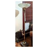 Vintage Torchiere Floor Lamp 