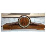 Wooden Mantel Clock With Mechanical Movement And Chime Rods