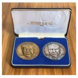 Richard Nixon “A Journey For Peace” 1972 Commemorative Medal Set In Display Box 