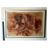 Painting On Canvas, Framed, Approx 24”x32.5” 